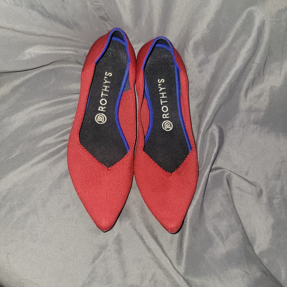 Rothy's The Point Chili Red Flats Women's 10